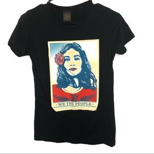 OBEY Black graphic shirt We The People XS